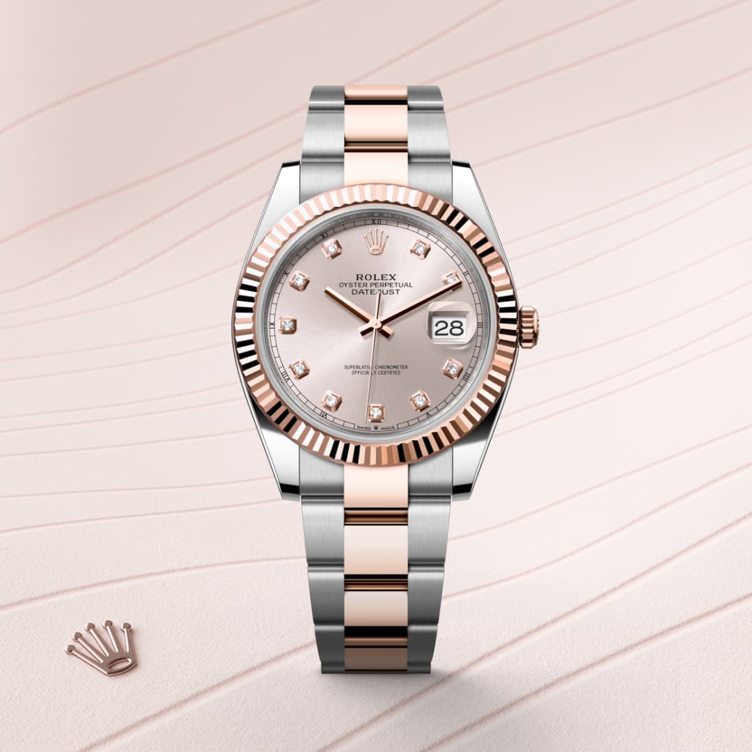 Rolex Datejust 41 Oyster, 41 mm, Edelstahl Oystersteel und Everose-Gold M126331-0007