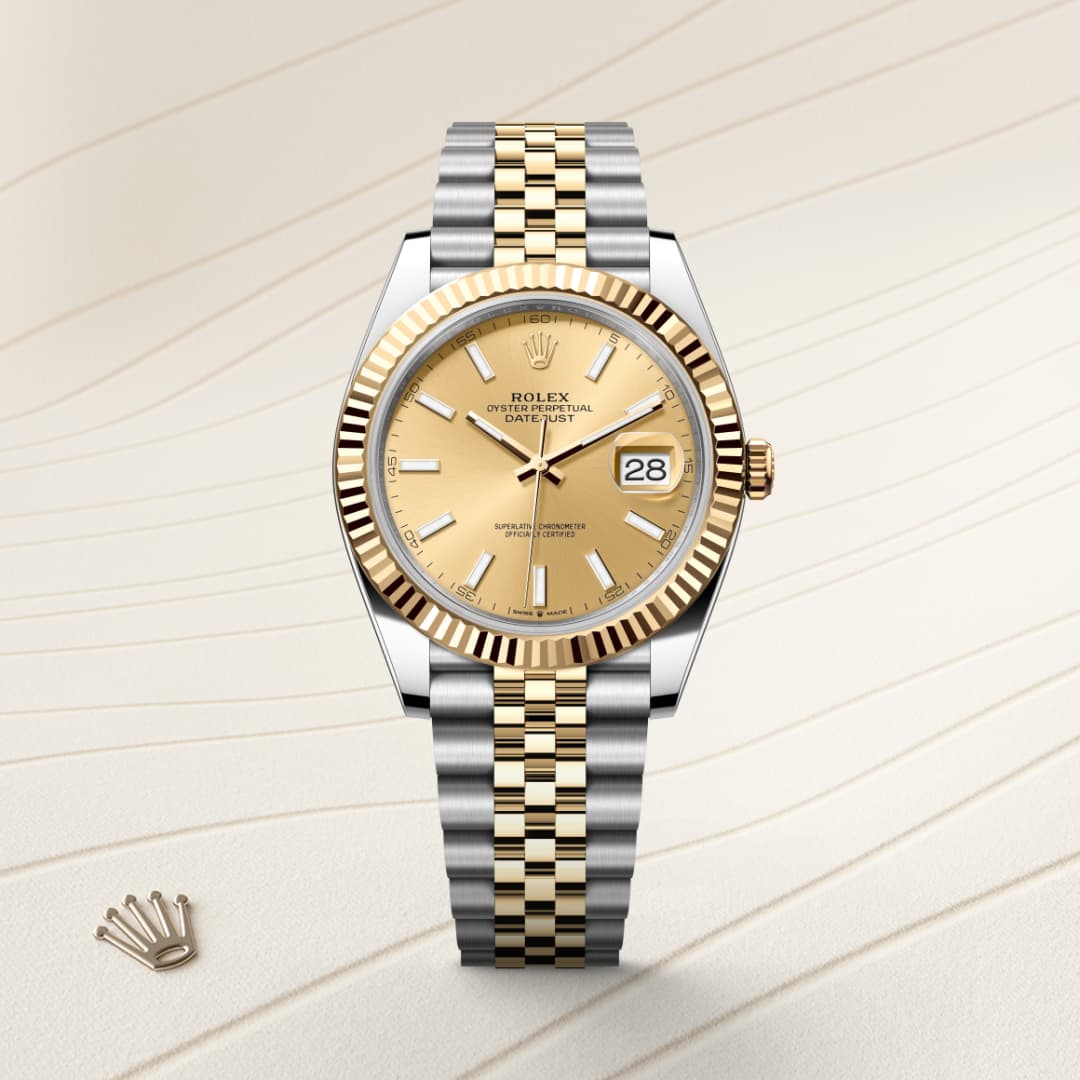 Rolex Datejust 41 Oyster, 41 mm, Edelstahl Oystersteel und Gelbgold M126333-0010