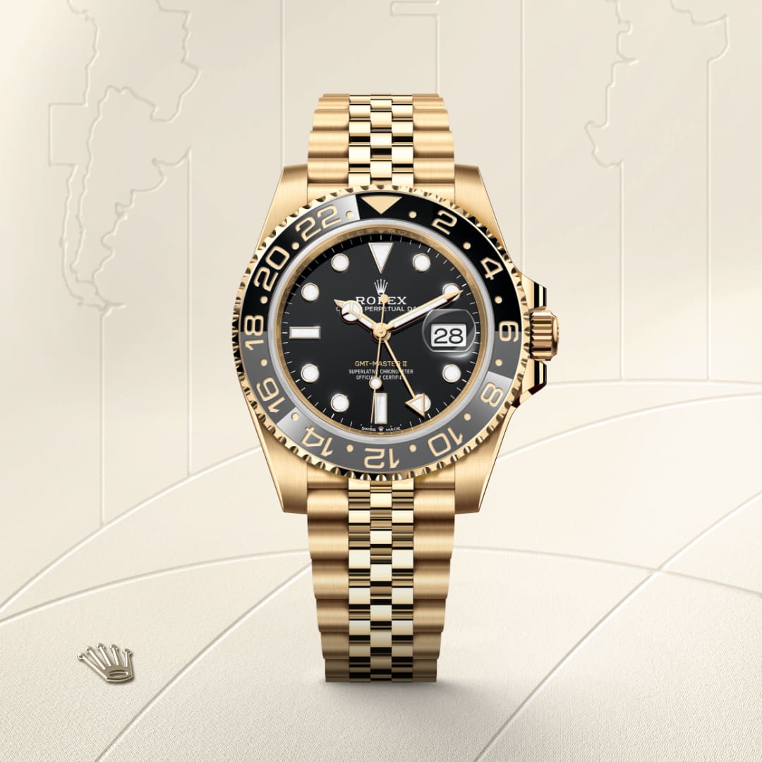 Rolex GMT-Master II Oyster, 40 mm, Gelbgold M126718GRNR-0001
