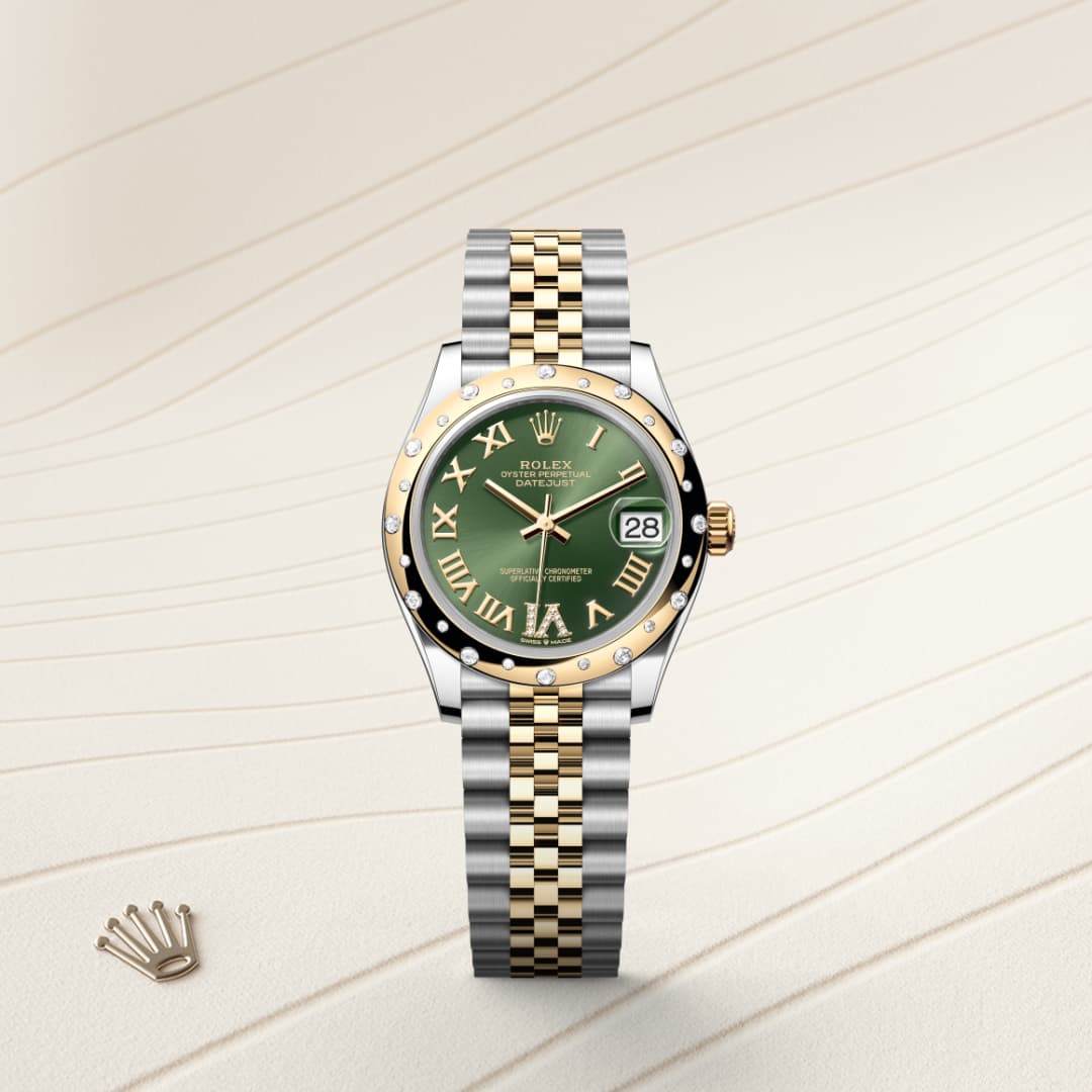 Rolex Datejust 31 Oyster, 31 mm, Oystersteel, yellow gold and diamonds M278343RBR-0016