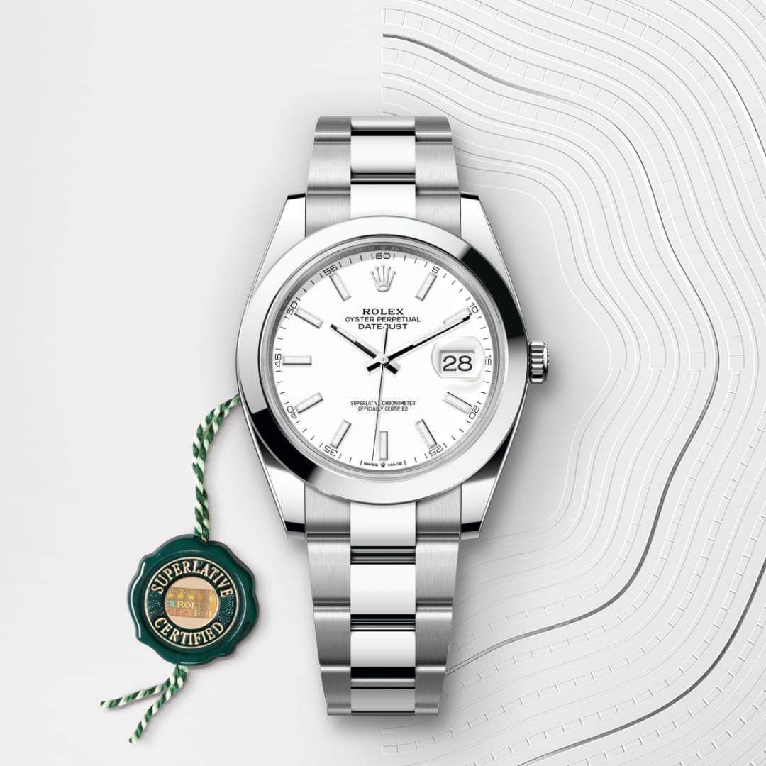 Rolex Datejust 41 Oyster, 41 mm, Edelstahl Oystersteel M126300-0005
