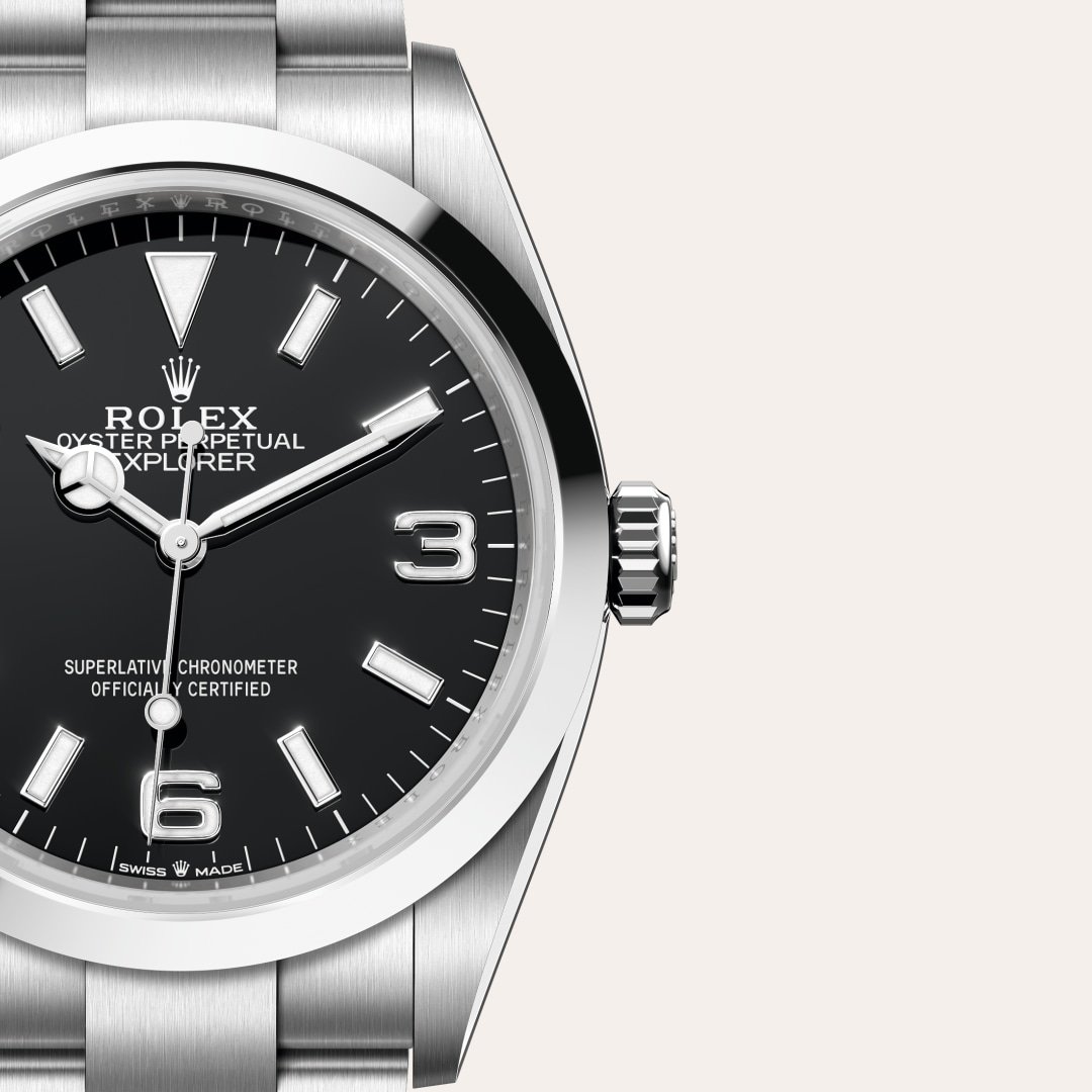 Rolex Explorer 36 Oyster, 36 mm, Edelstahl Oystersteel M124270-0001