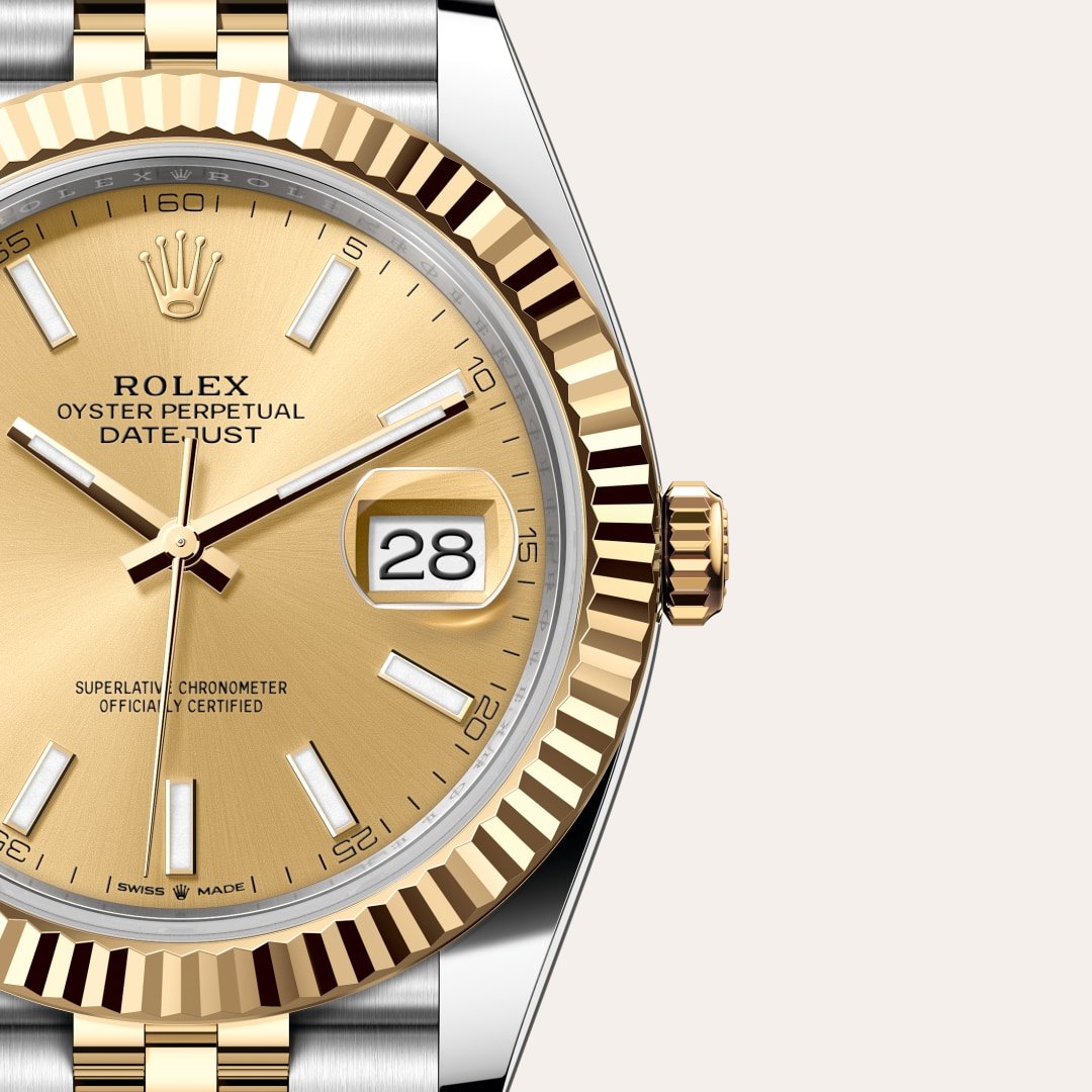 Rolex Datejust 41 Oyster, 41 mm, Edelstahl Oystersteel und Gelbgold M126333-0010