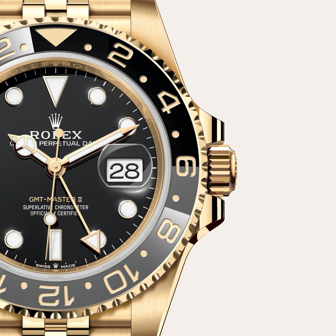 Rolex GMT-Master II Oyster, 40 mm, Gelbgold M126718GRNR-0001