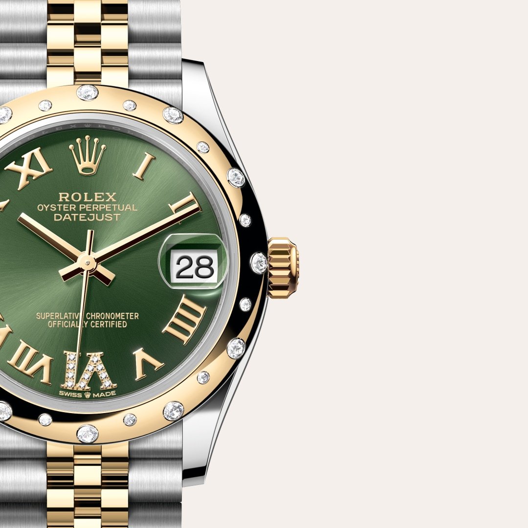 Rolex Datejust 31 Oyster, 31 mm, Oystersteel, yellow gold and diamonds M278343RBR-0016