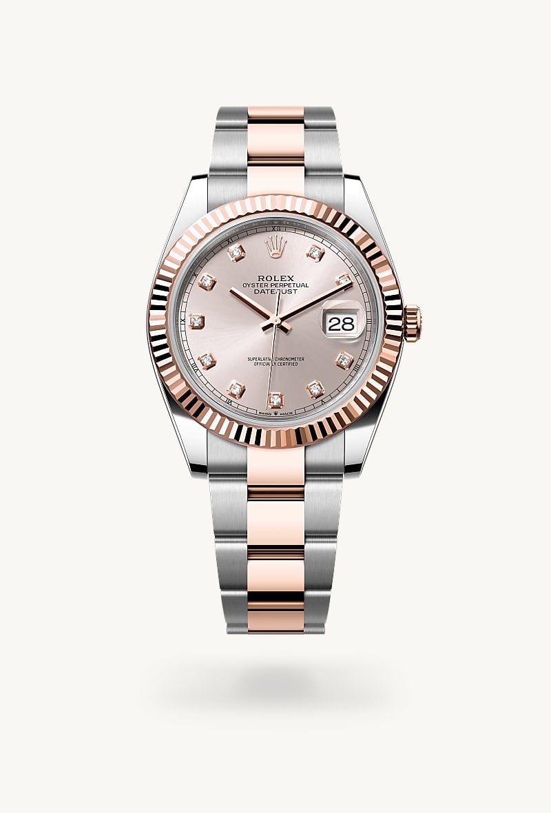Rolex Datejust 41 Oyster, 41 mm, Edelstahl Oystersteel und Everose-Gold M126331-0007