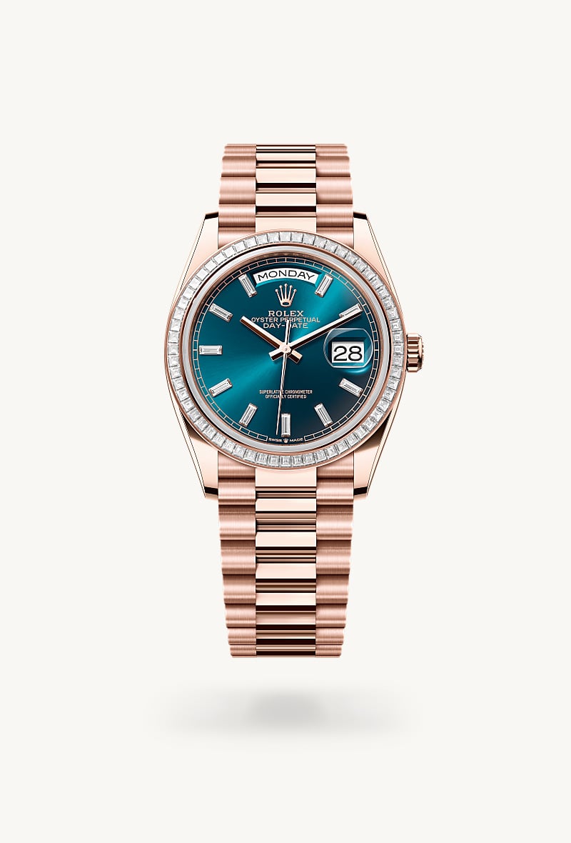 Rolex Day-Date 36 Oyster, 36 mm, Everose-Gold mit Diamanten M128395TBR-0032