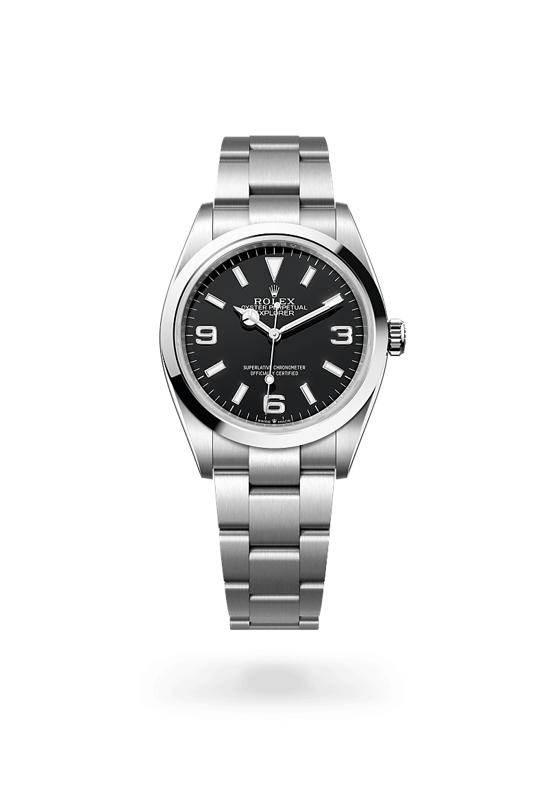 Rolex Explorer 36 Oyster, 36 mm, Edelstahl Oystersteel m124270-0001