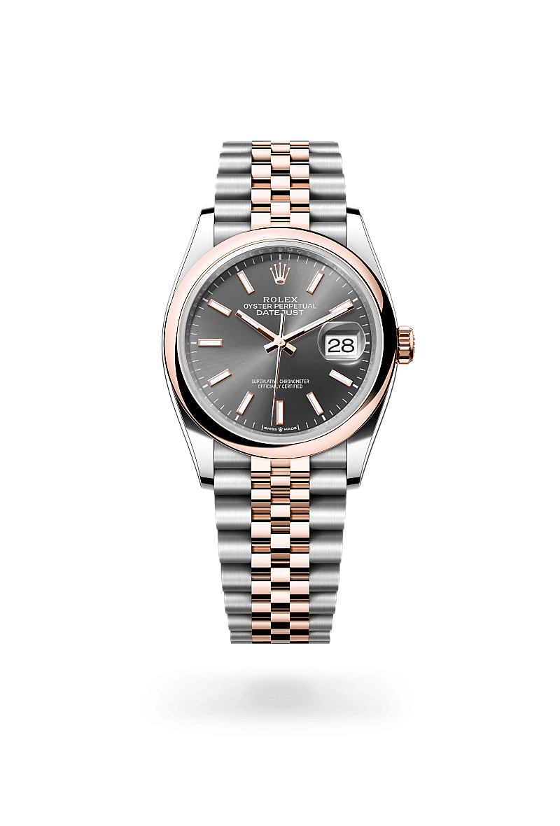 Rolex Datejust 36 Oyster, 36 mm, Edelstahl Oystersteel und Everose-Gold M126201-0013