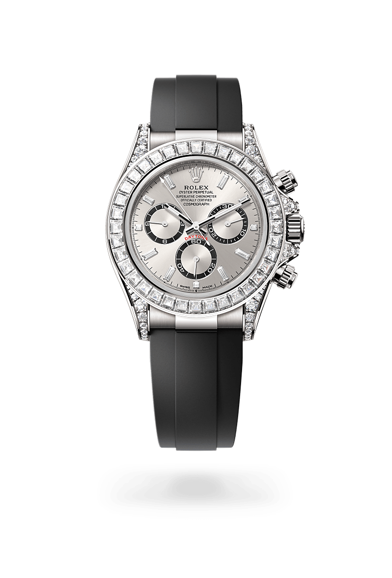 Rolex Cosmograph Daytona Oyster, 40 mm, Weißgold mit Diamanten M126539TBR-0002