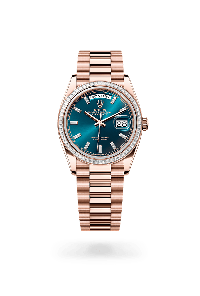 Rolex Day-Date 36 Oyster, 36 mm, Everose-Gold mit Diamanten M128395TBR-0032