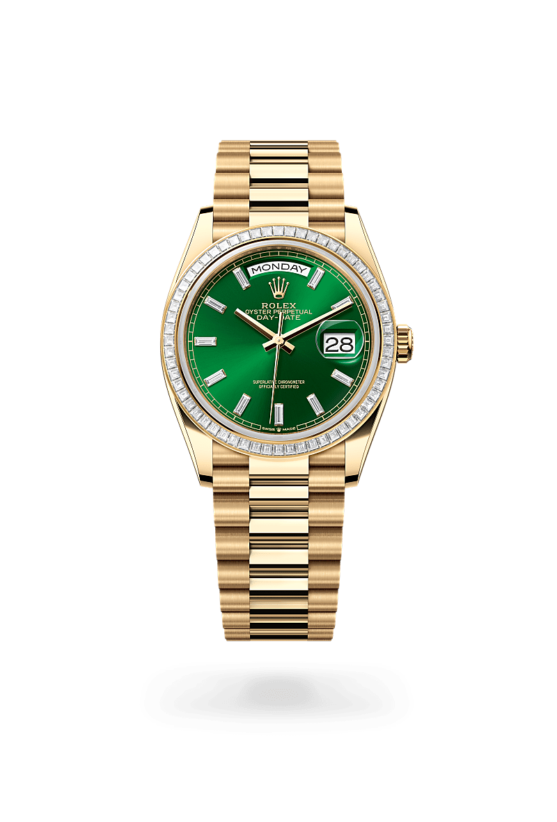 Rolex Day-Date 36 Oyster, 36 mm, yellow gold and diamonds M128398TBR-0035