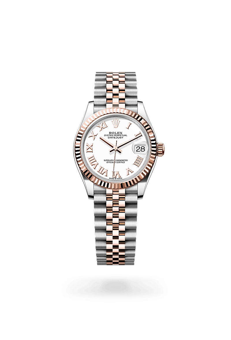Rolex Datejust 31 Oyster, 31 mm, Edelstahl Oystersteel und Everose-Gold M278271-0002