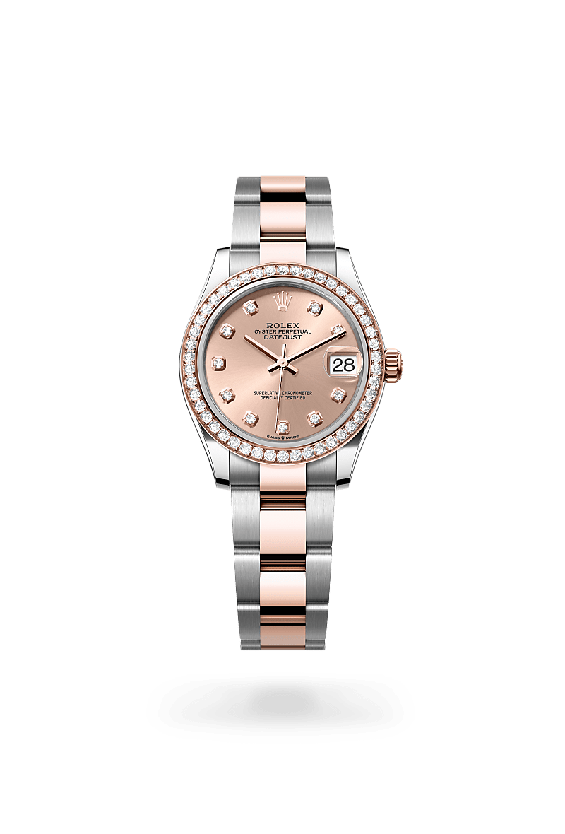 Rolex Datejust 31 Oyster, 31 mm, Oystersteel, Everose gold and diamonds M278381RBR-0023