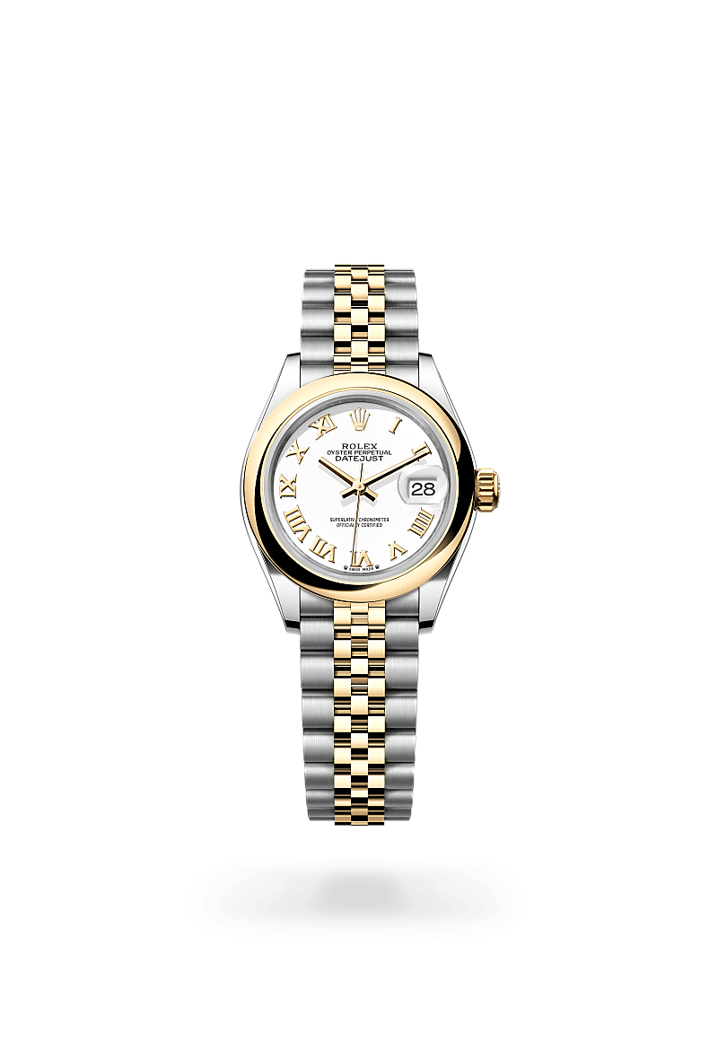 Rolex Lady-Datejust Oyster, 28 mm, Edelstahl Oystersteel und Gelbgold M279163-0023