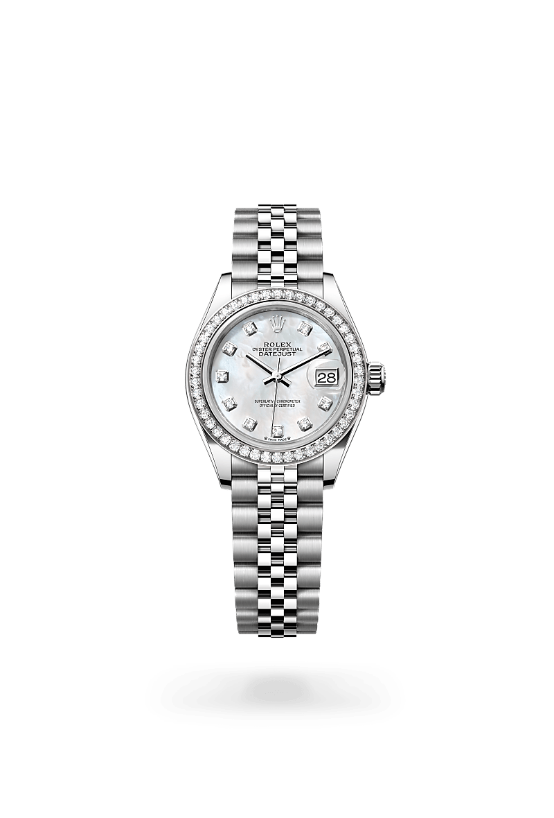 Rolex Lady-Datejust Oyster, 28 mm, Oystersteel, white gold and diamonds m279384rbr-0011