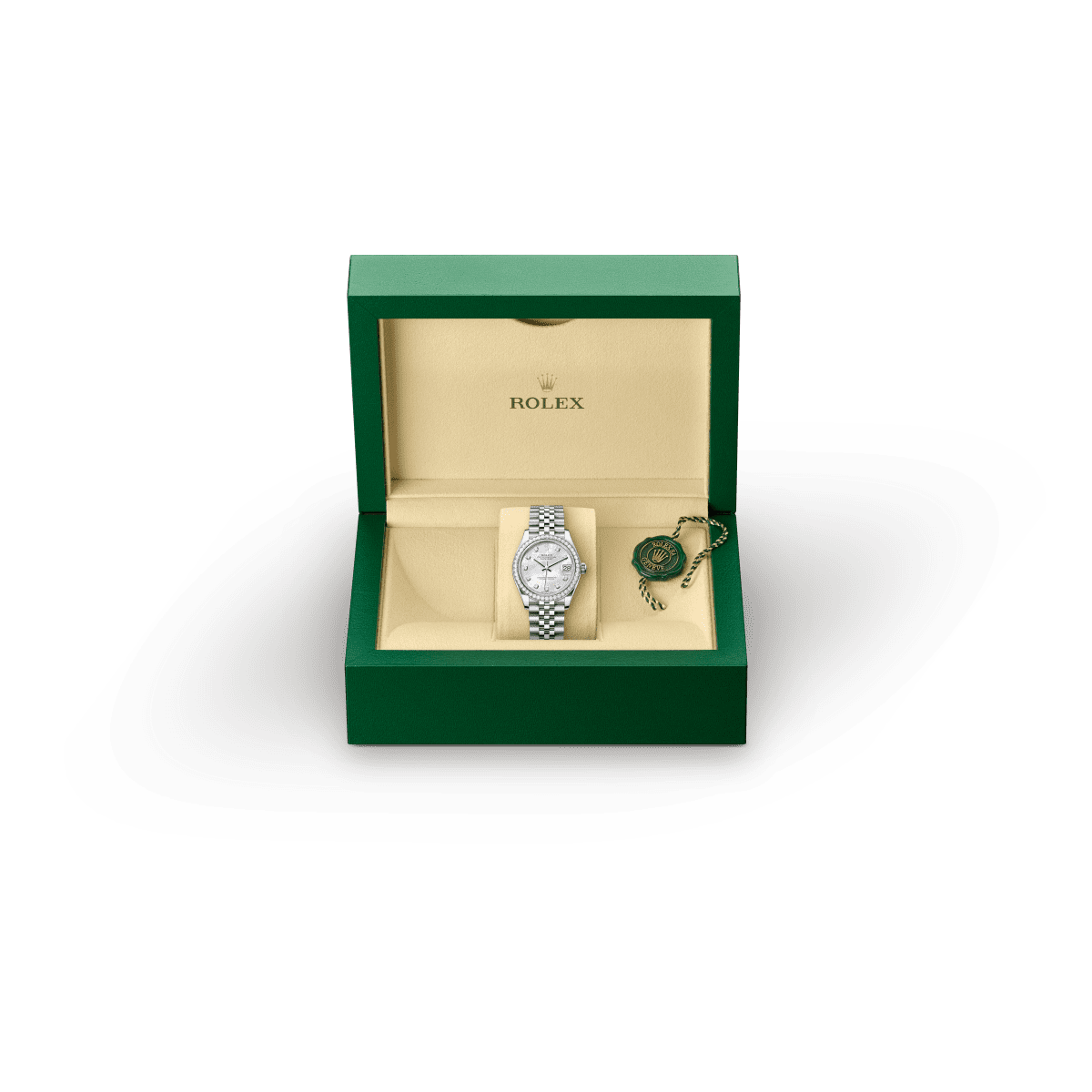 Rolex Datejust 31 Oyster, 31 mm, Edelstahl Oystersteel und Weißgold mit Diamanten M278384RBR-0008