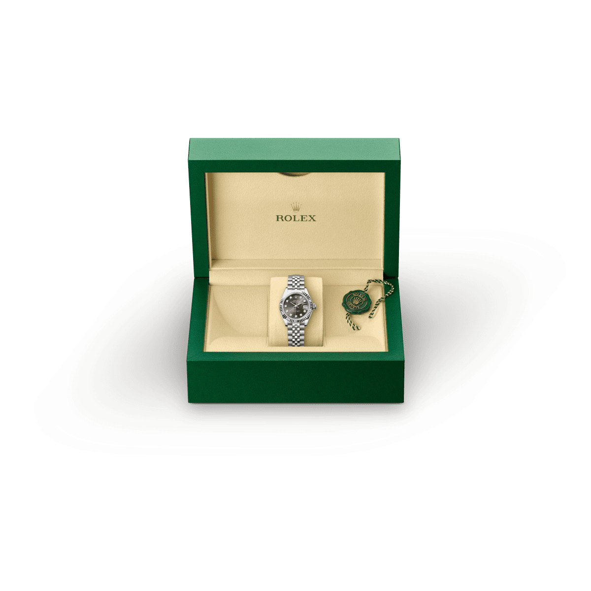 Rolex Lady-Datejust Oyster, 28 mm, Edelstahl Oystersteel und Weißgold M279174-0015