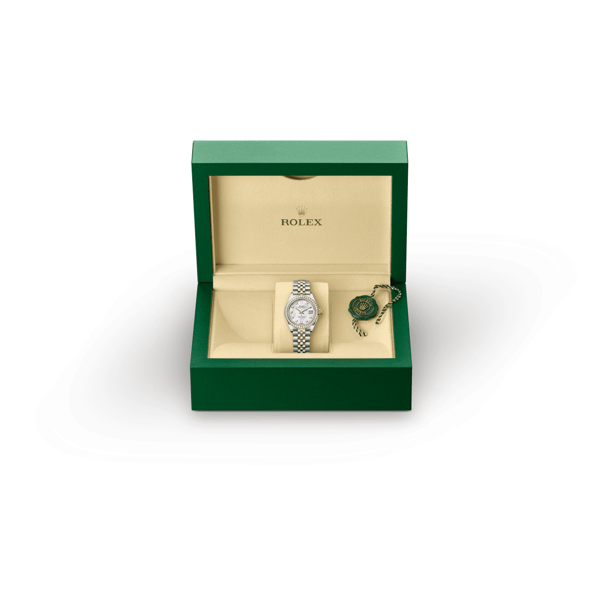 Rolex Lady-Datejust Oyster, 28 mm, Edelstahl Oystersteel und Everose-Gold mit Diamanten M279381RBR-0013